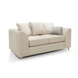 Abakus Direct Chicago Velvet 2 Seater Sofa In Cream - thumbnail 2