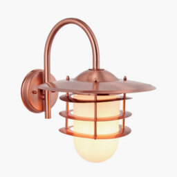 Pacific Lifestyle Copper Fisherman Garden Wall Light Outdoor Retro Opaque Glass Wall Lantern - thumbnail 5
