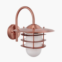 Pacific Lifestyle Copper Fisherman Garden Wall Light Outdoor Retro Opaque Glass Wall Lantern - thumbnail 4