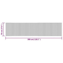 Berkfield Rug Rectangular Grey 70X300 Cm Bamboo - thumbnail 8