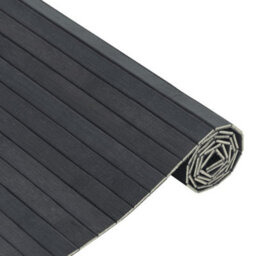 Berkfield Rug Rectangular Grey 70X300 Cm Bamboo - thumbnail 4