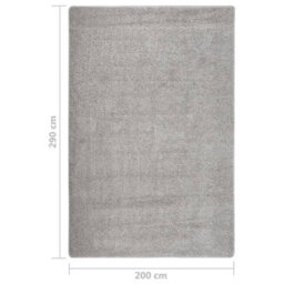 Walplus Shaggy Rug Light Grey 200X290 Cm Anti Slip - thumbnail 5