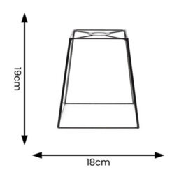 Valuelights Susie Glass Lantern Black Case Easy Fit Lamp Shade (D)18Cm - thumbnail 8