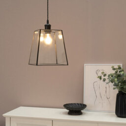 Valuelights Susie Glass Lantern Black Case Easy Fit Lamp Shade (D)18Cm - thumbnail 5