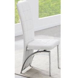 Furniture In Fashion Hartley Black Glass Bistro Dining Table 4 Ravenna White Chairs - thumbnail 4