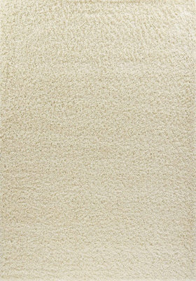 Modern Extra Large Small Soft 5Cm Shaggy Non Slip Bedroom Living Room Carpet Runner Area Rug - Ivory 120 X 170 Cm - image 1