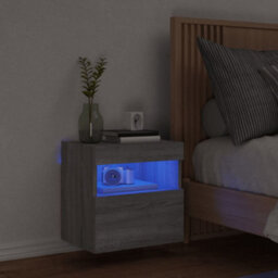 Berkfield Tv Wall Cabinet With Led Lights Grey Sonoma 40X30X40 Cm - thumbnail 4
