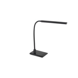 Stylish Black Plastic Touch Table Lamp With Dimmable Led Bulb - thumbnail 1
