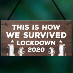 Red Ocean Funny Lockdown Bar Sign Novelty Home Bar Plaques Quarantine Man Cave Gifts For Him - thumbnail 5