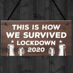 Red Ocean Funny Lockdown Bar Sign Novelty Home Bar Plaques Quarantine Man Cave Gifts For Him - thumbnail 4