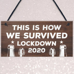 Red Ocean Funny Lockdown Bar Sign Novelty Home Bar Plaques Quarantine Man Cave Gifts For Him - thumbnail 3