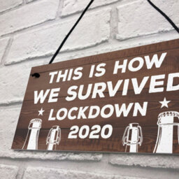 Red Ocean Funny Lockdown Bar Sign Novelty Home Bar Plaques Quarantine Man Cave Gifts For Him - thumbnail 7