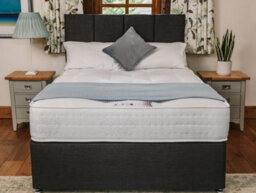 Divan Base Direct Knightsbridge Deluxe 1000 Pocket Sprung Divan Bed Set 2Ft6 Small Single 2 Drawers Side - Naples Slate - thumbnail 3