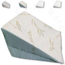 TheWhiteWater Limited Bamboo Wedge Pillow 100% Real Viscoelastic Pure Foam Bamboo Hypoallergenic Triangle Cushion - Bamboo Wedge Pillow 50 X 45 X 20.35