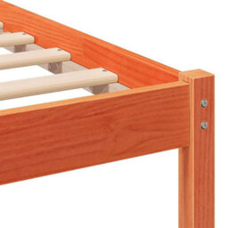 Berkfield Modern With Headboard Brown Solid Pine Wood - thumbnail 8