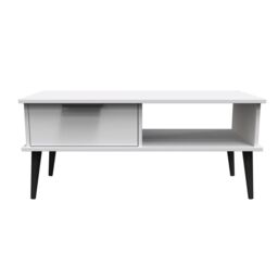 Hong Kong Ready Assembled Matt Grey 1 Drawer Small Coffee Table (H)455mm (W)905mm (D)395mm - thumbnail 2
