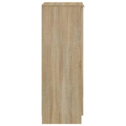 Berkfield Sturdy Shoe Cabinet Sonoma Oak 30X35X100 Cm Engineered Wood - thumbnail 7