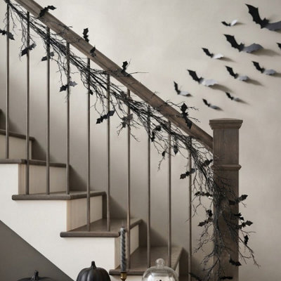 Garden Greatness 6Ft Spooky Bat Halloween Garland - image 1