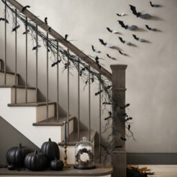 Garden Greatness 6Ft Spooky Bat Halloween Garland - thumbnail 2