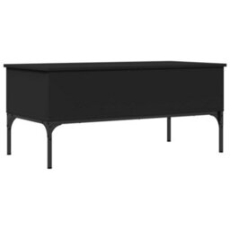 Berkfield Coffee Table Black 100X50X45 Cm Engineered Wood And Metal - thumbnail 7