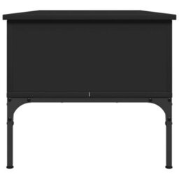 Berkfield Coffee Table Black 100X50X45 Cm Engineered Wood And Metal - thumbnail 6