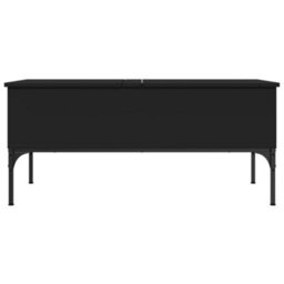 Berkfield Coffee Table Black 100X50X45 Cm Engineered Wood And Metal - thumbnail 5