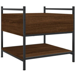 Berkfield Stylish Coffee Table Brown Oak 50X50X50 Cm Engineered Wood - thumbnail 8