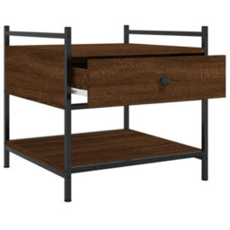Berkfield Stylish Coffee Table Brown Oak 50X50X50 Cm Engineered Wood - thumbnail 5