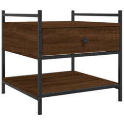 Berkfield Stylish Coffee Table Brown Oak 50X50X50 Cm Engineered Wood - thumbnail 1
