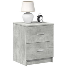 Berkfield Bedside Cabinets 2 Pcs With 2 Drawers Concrete Grey 40X36X50 Cm - thumbnail 1