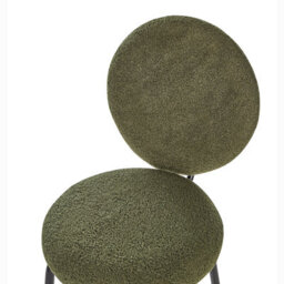Beliani Astra Home Set Of 2 Green Boucle Bar Stools With Black Steel Legs - Armless, Matt Finish, Pack Of 2 - thumbnail 7