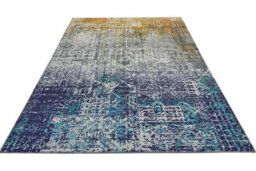 Blue Copper Abstract Polyester Soft Modern Living Room, Bedroom Rug - 160Cm X 230Cm - thumbnail 2