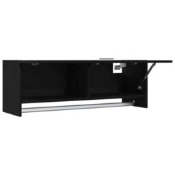 Walplus Wardrobe With Storage Black 100 X 32.5 X 35 Cm Engineered Wood - thumbnail 6