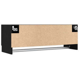 Walplus Wardrobe With Storage Black 100 X 32.5 X 35 Cm Engineered Wood - thumbnail 7