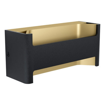 Elegant Black And Gold Wall Light With Led Bulb - Adjustable Height Design - image 1