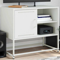 Vidaxl Tv Cabinet White 68X39X60.5 Cm Steel