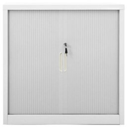 Vidaxl Sliding Door Cabinet Grey 90X40X90 Cm Steel - thumbnail 2