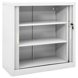 Vidaxl Sliding Door Cabinet Grey 90X40X90 Cm Steel - thumbnail 6