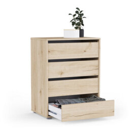 FurniComp LTD Furnicomp Dallas Universal 4 Drawers Royal Oak 60Cm Large Internal Chest Of Drawers For Wardrobes - thumbnail 5