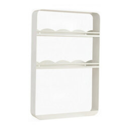 Living And Home 3-Tier White Wall-Mounted Storage Rack For Kitchen Or Bathroom, 40Cm W X 8Cm D X 60Cm H - thumbnail 4
