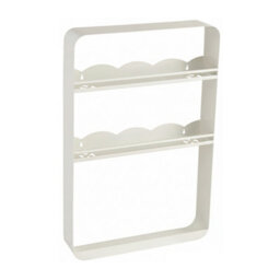 Living And Home 3-Tier White Wall-Mounted Storage Rack For Kitchen Or Bathroom, 40Cm W X 8Cm D X 60Cm H - thumbnail 6