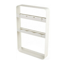 Living And Home 3-Tier White Wall-Mounted Storage Rack For Kitchen Or Bathroom, 40Cm W X 8Cm D X 60Cm H - thumbnail 5
