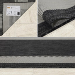 Homeart Outdoor Rugs Easy Cleaning Area Rugs For Balcony,garden,picnic,uv Weather Resistant D.anthracite Cream, 140 X 200 Cm - thumbnail 5