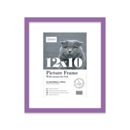"12X10"" Purple Frame With Mount For 9X6"" Pictures 20mm Thin Edge Portrait And Landscape Display With Wall Hooks And Kickstand" - thumbnail 1