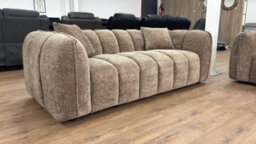 Stratus Interiors Venice Chunky Panel Sofa Plush, Stylish & Durable Living Room Sofa - Green - 3 Seater - thumbnail 2