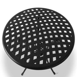Centurion Supports Oshowa Garden And Patio Table And 4 Large Chairs With Armrests Cast Aluminium Bistro Set - Black - thumbnail 7