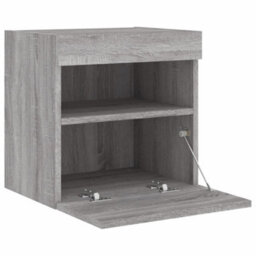 Berkfield Durable Tv Wall Cabinet With Led Lights Grey Sonoma 40X30X40 Cm - thumbnail 8