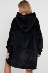Homes & Linen Oversized Wearable Blanket Hoodie Teddy Fleece Fluffy Sherpa Hooded Sweatshirt Blanket With Pocket For Men & Women - thumbnail 6
