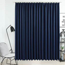 Berkfield Blackout Curtain With Hooks Blue 290X245 Cm - thumbnail 1