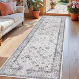 Ameha Cashmere Rug Non Slip Soft Luxury Serene Geometric Pattern Runner Indoor/outdoor Rugs, 60X220 Cm - thumbnail 2